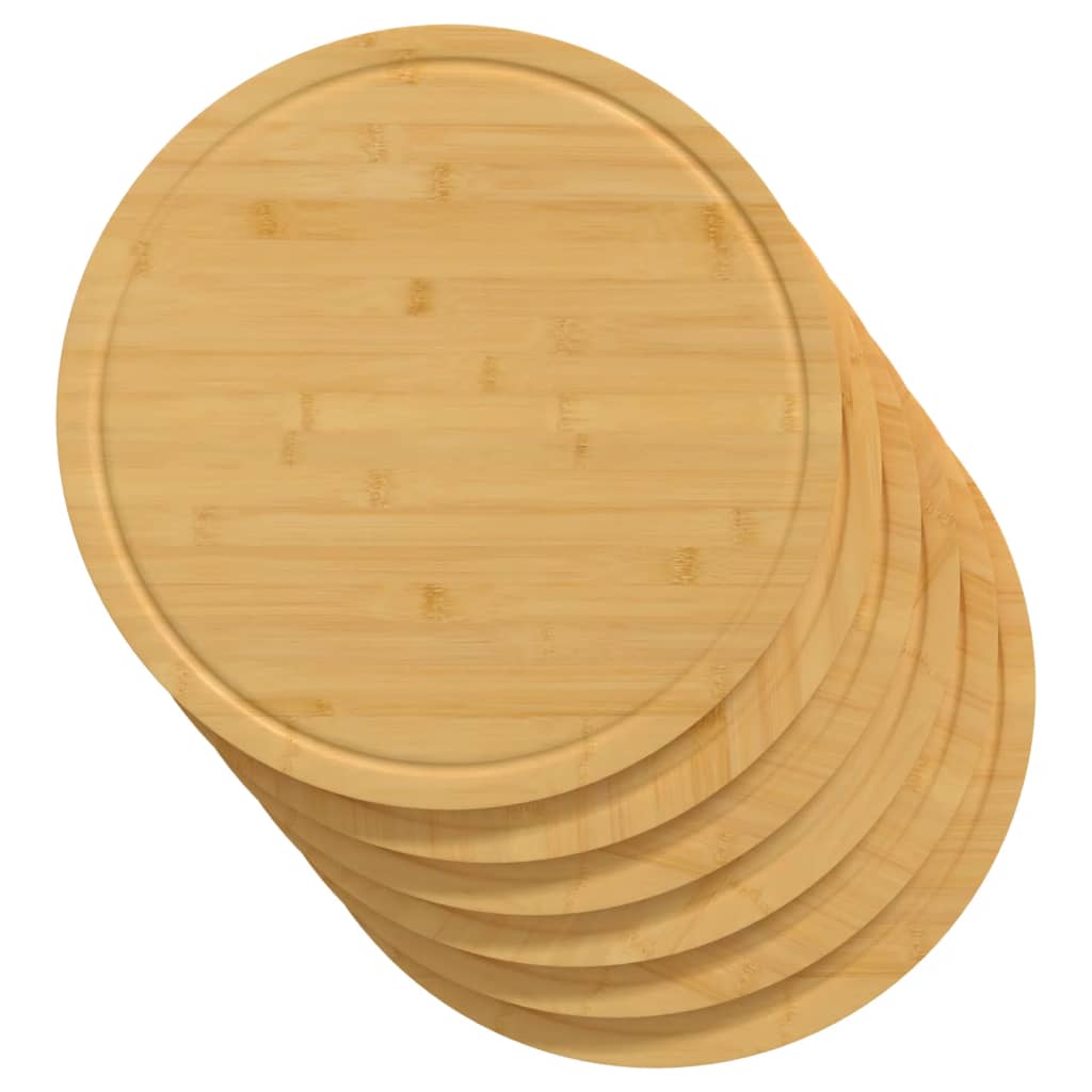 Daske za rezanje 6 kom Ø 30 x 1,5 cm cm od bambusa