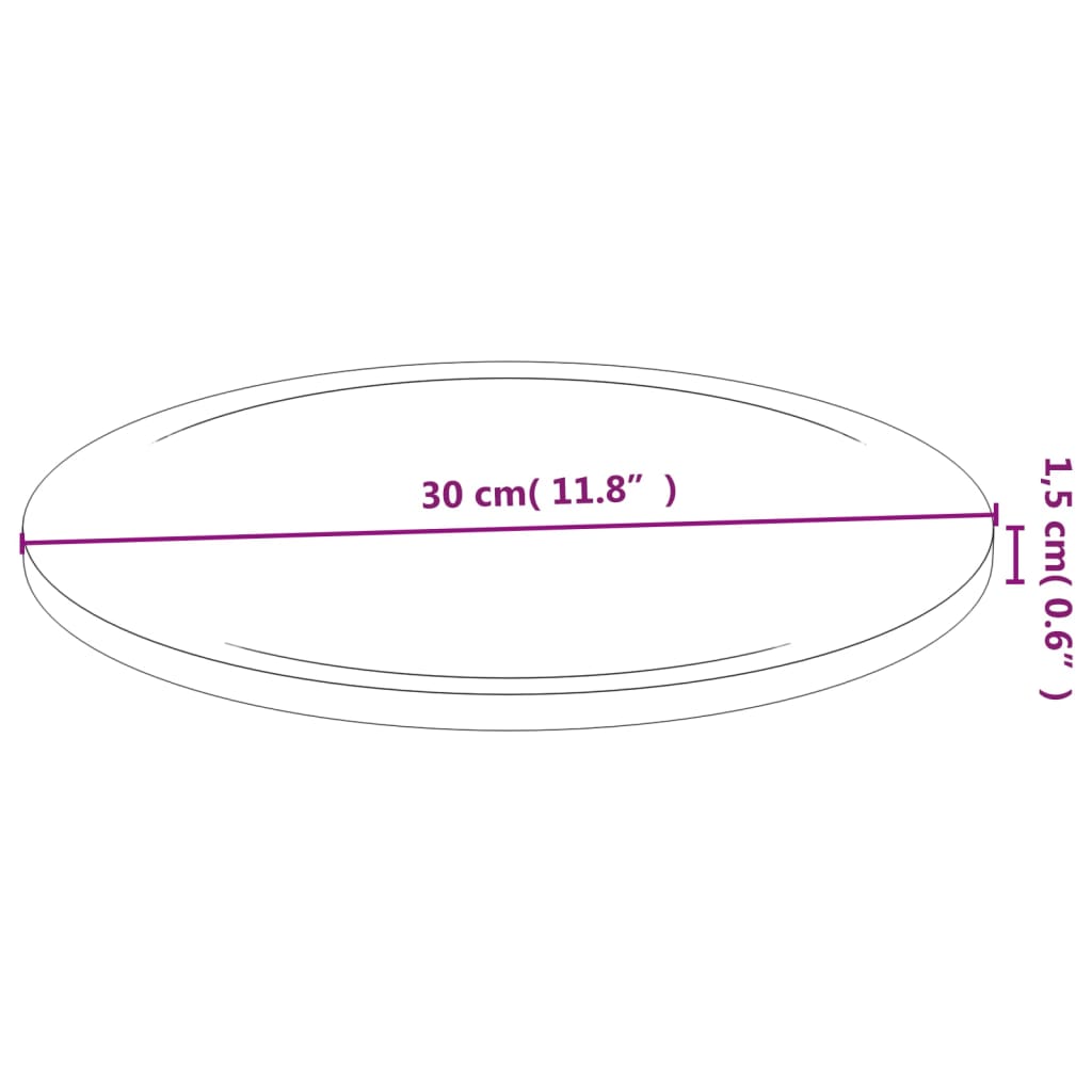 Daske za rezanje 6 kom Ø 30 x 1,5 cm cm od bambusa