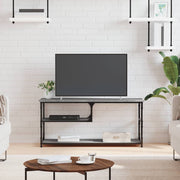 TV ormarić boja hrasta 100x38x46,5 cm konstruirano drvo i čelik