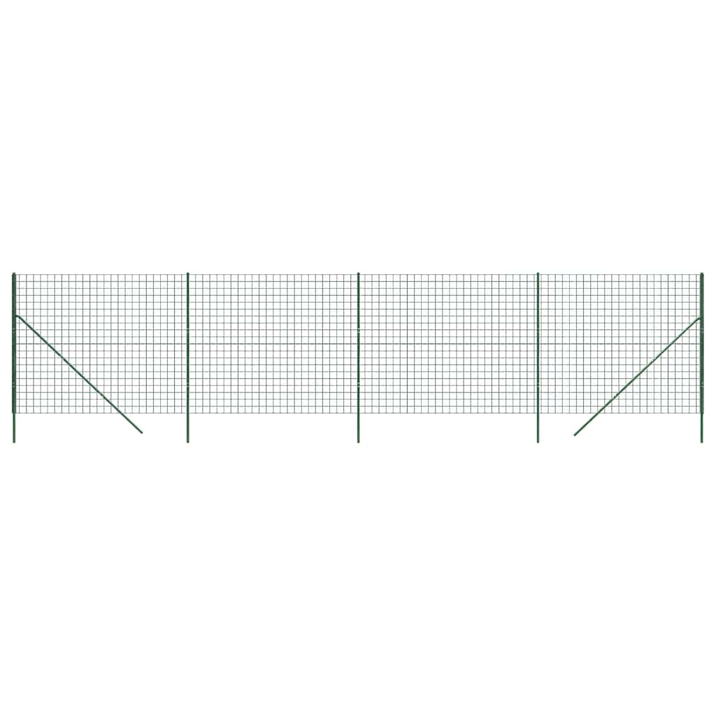 Ograda od žičane mreže zelena 2 x 10 m od pocinčanog čelika