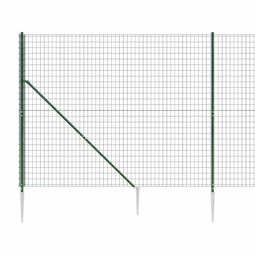 Ograda od žičane mreže sa šiljastim držačima zelena 2,2 x 25 m