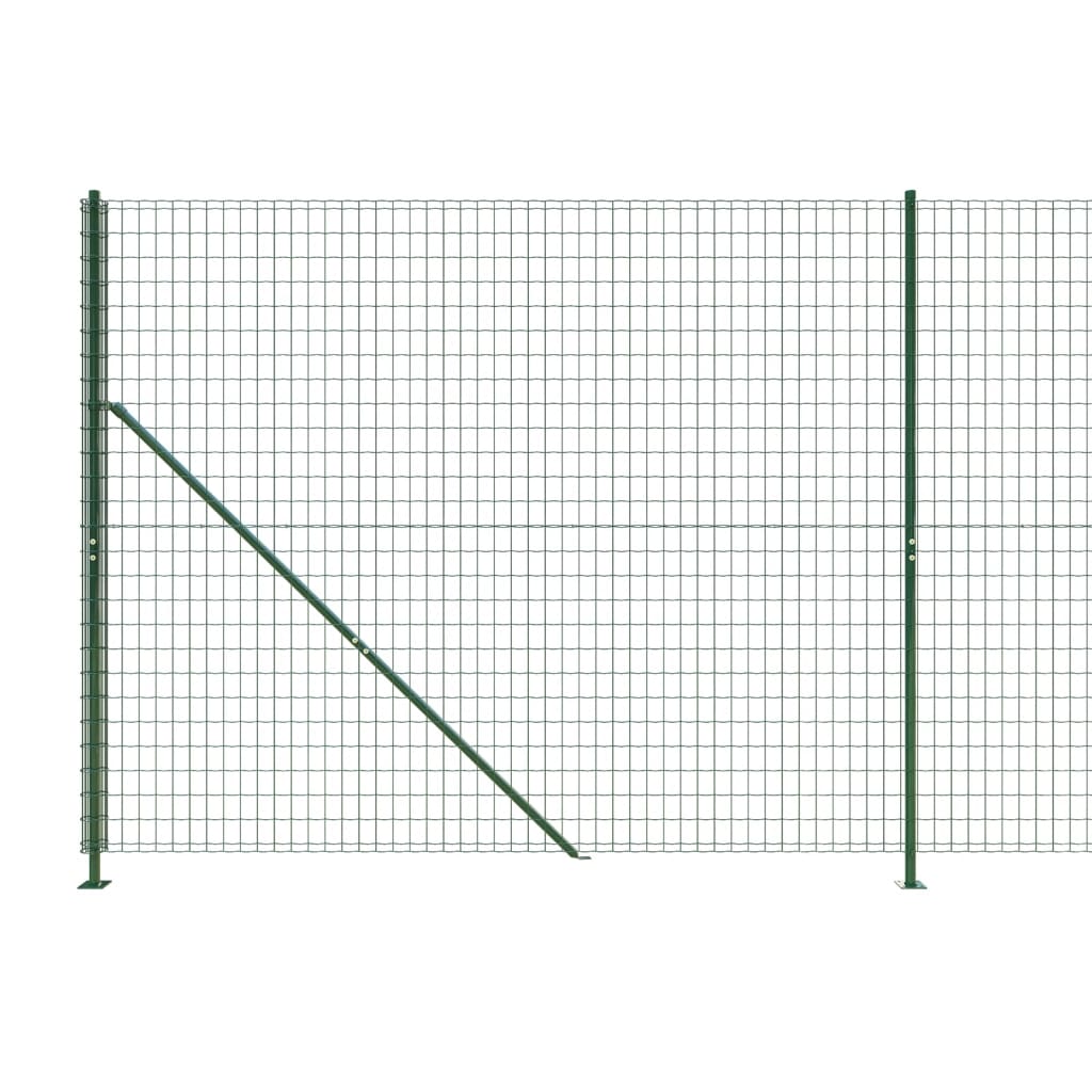 Ograda od žičane mreže s prirubnicom zelena 1,4x10 m