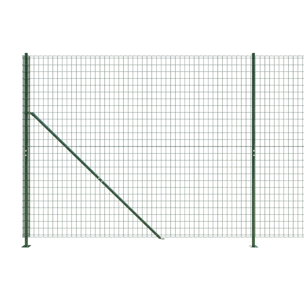 Ograda od žičane mreže s prirubnicom zelena 1,6 x 10 m