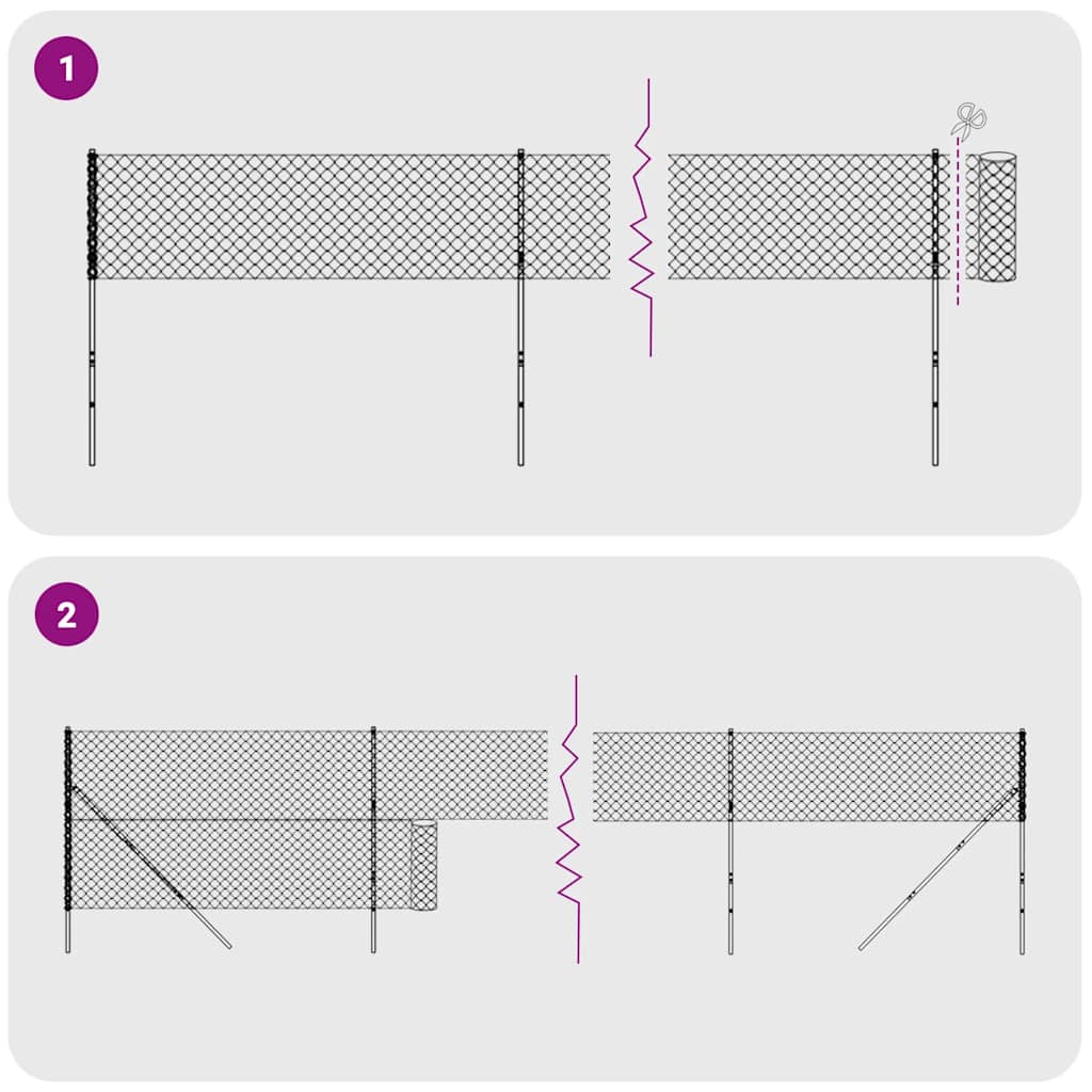 Ograda od žičane mreže s prirubnicom antracit 1,4 x 25 m