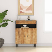 Komoda s 2 vrata 60 x 33 x 75 cm od masivnog drva manga