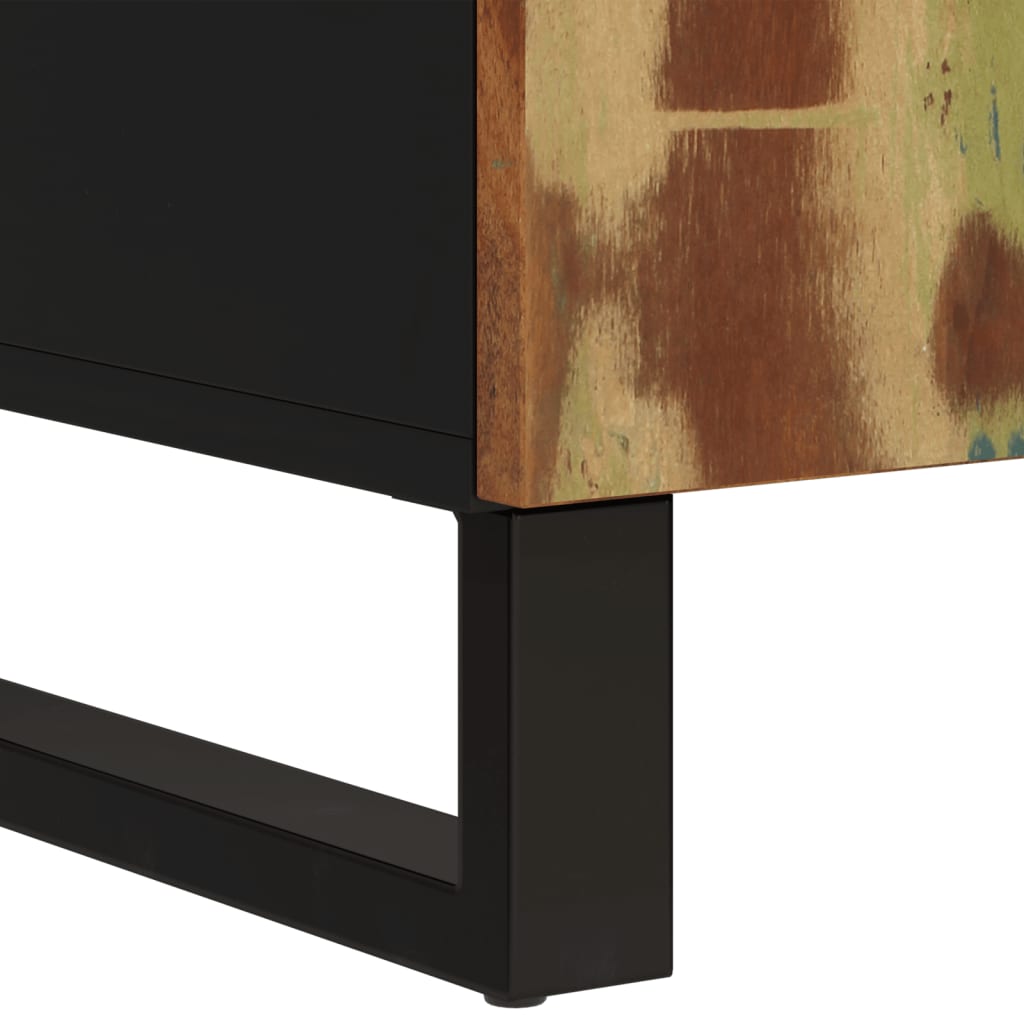 Komoda s 2 vrata 90 x 33 x 75 cm od masivnog obnovljenog drva