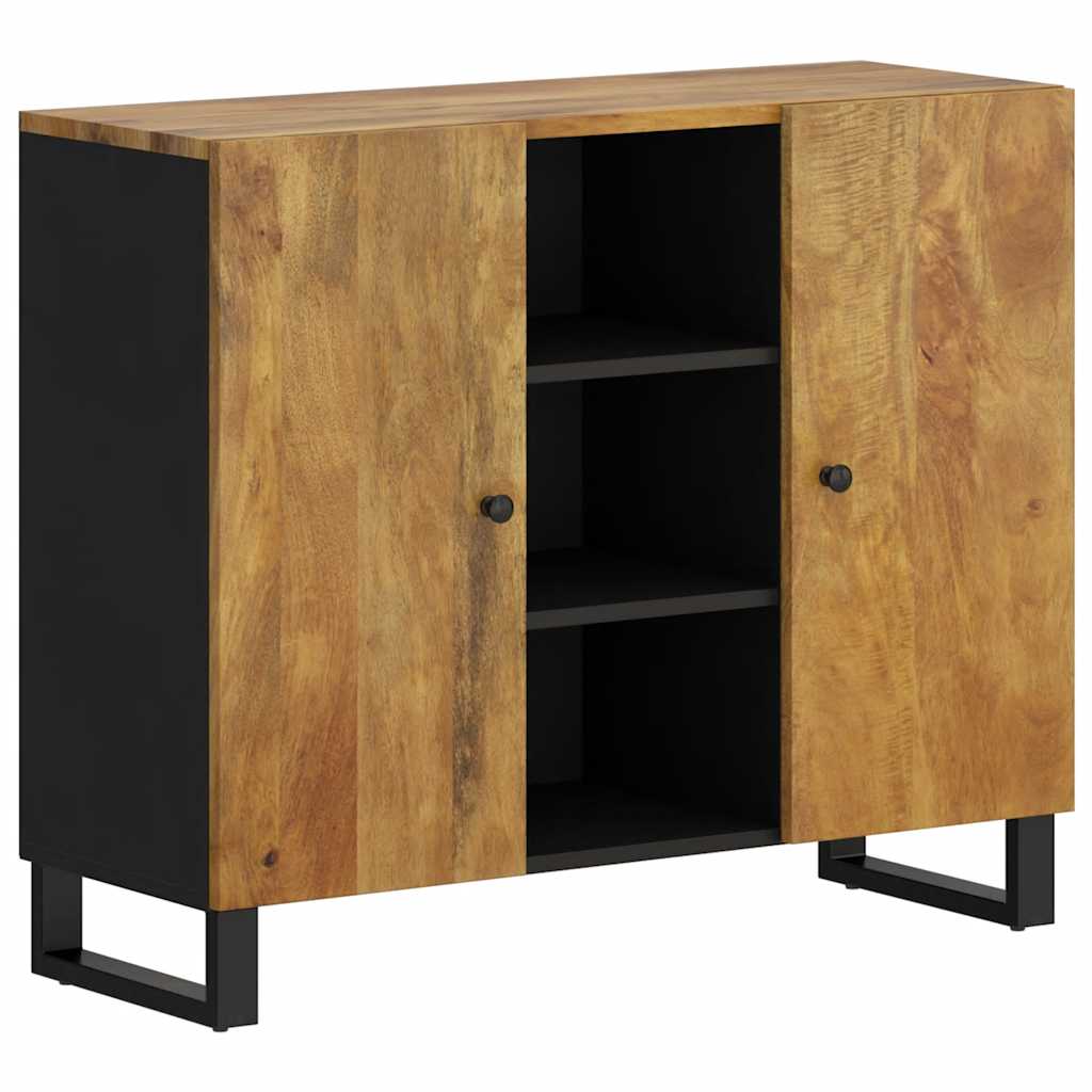 Komoda s 2 vrata 90 x 33 x 75 cm od masivnog drva manga