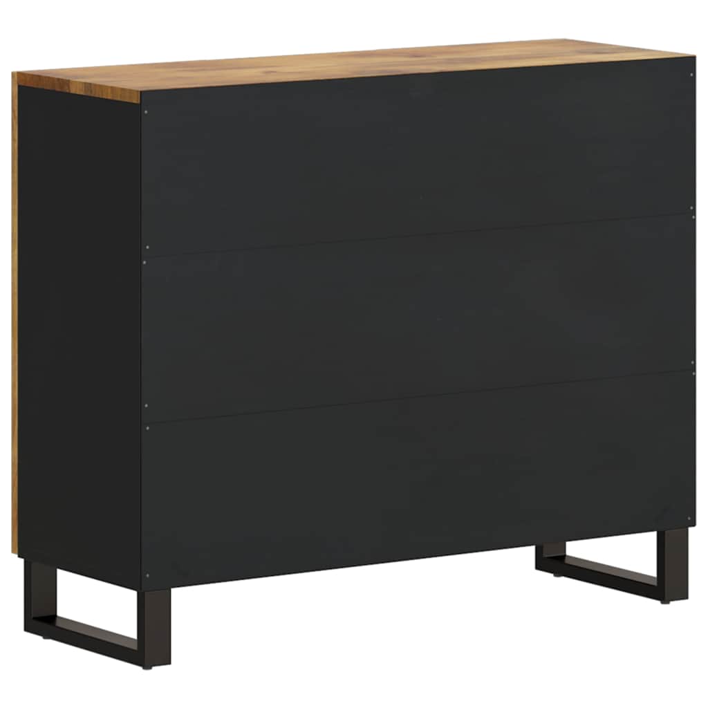 Komoda s 2 vrata 90 x 33 x 75 cm od masivnog drva manga
