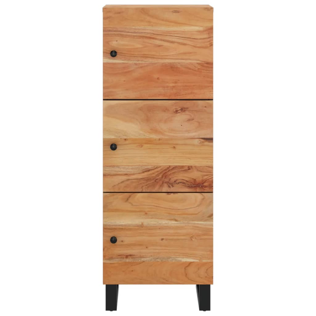 Visoka komoda s 3 vrata 40x33x110 cm od drva bagrema i željeza