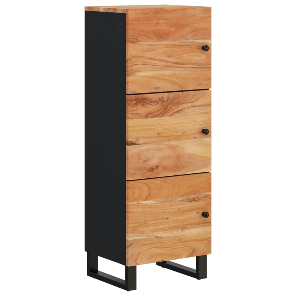 Visoka komoda s 3 vrata 40x33x110 cm od drva bagrema i željeza