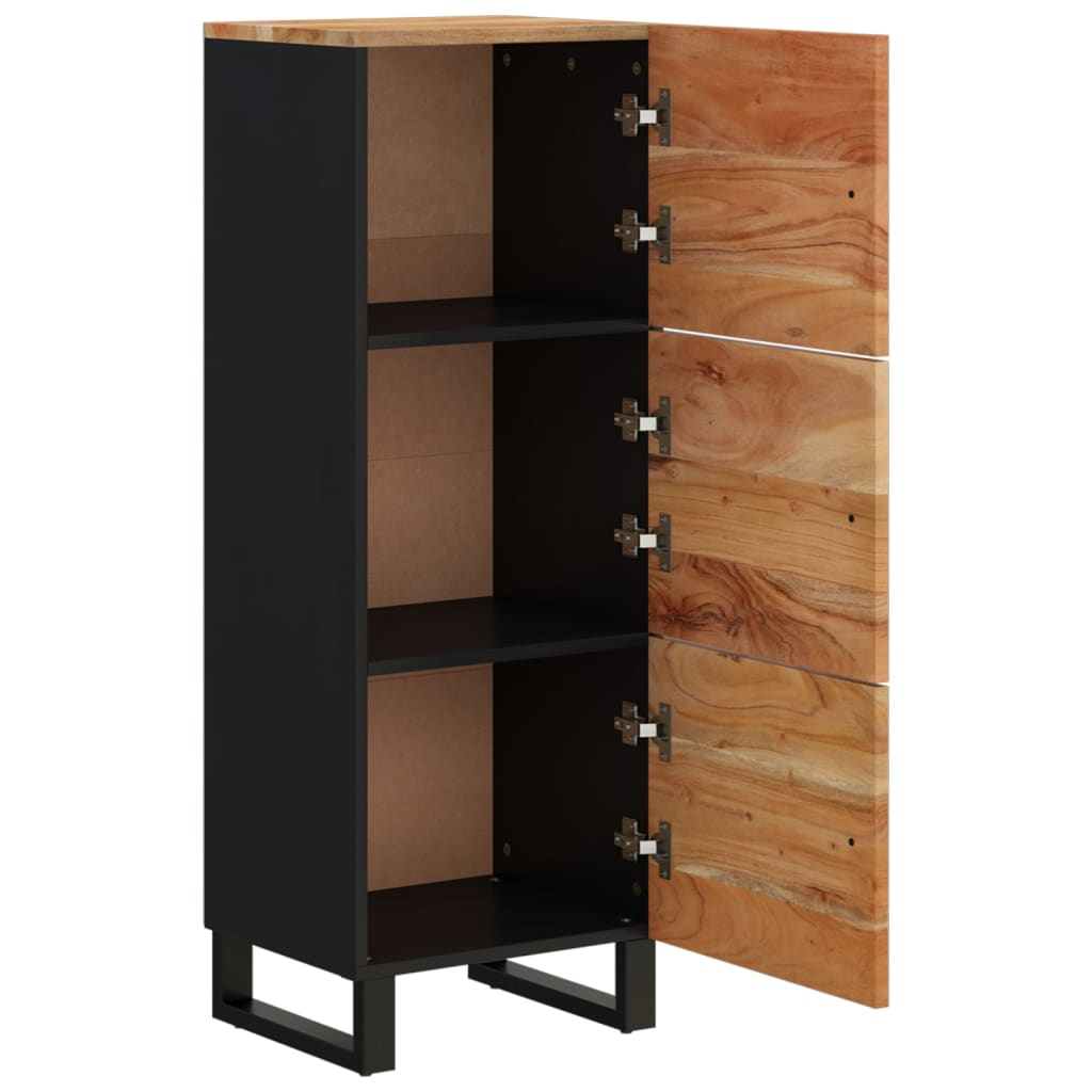 Visoka komoda s 3 vrata 40x33x110 cm od drva bagrema i željeza