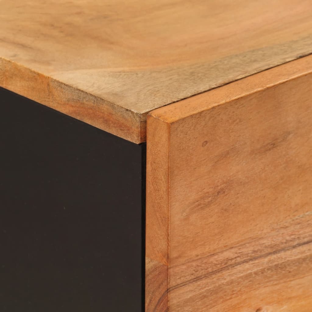 Visoka komoda s 3 vrata 40x33x110 cm od drva bagrema i željeza