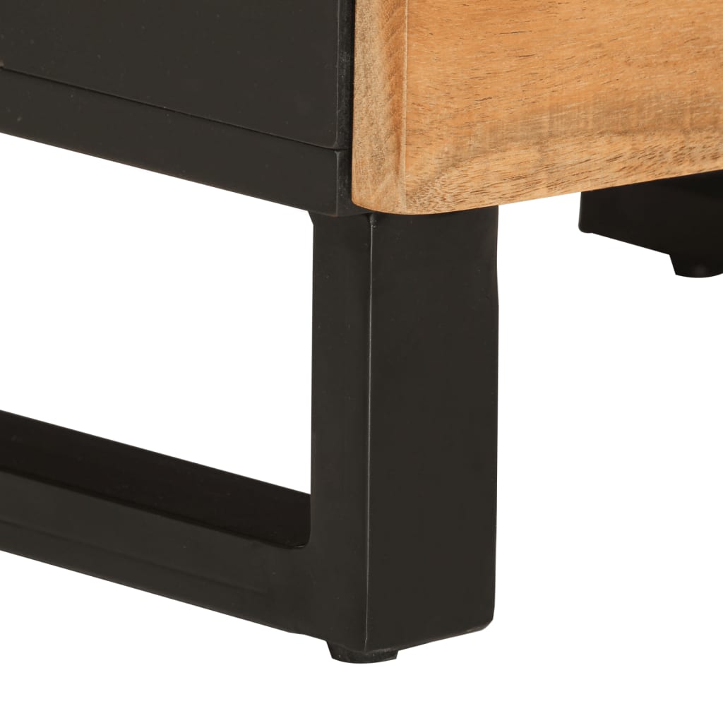Visoka komoda s 3 vrata 40x33x110 cm od drva bagrema i željeza