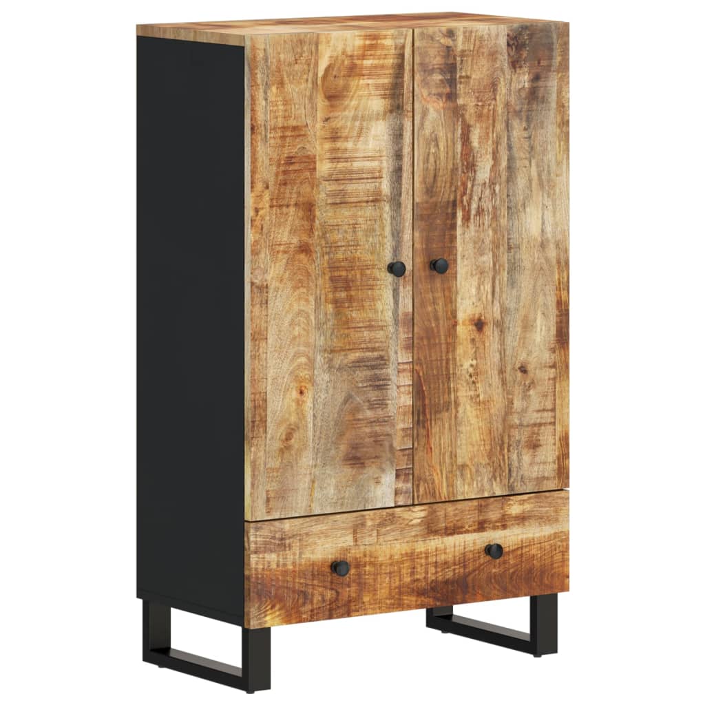 Visoka komoda s ladicom 60x33x100 cm od drva manga i željeza