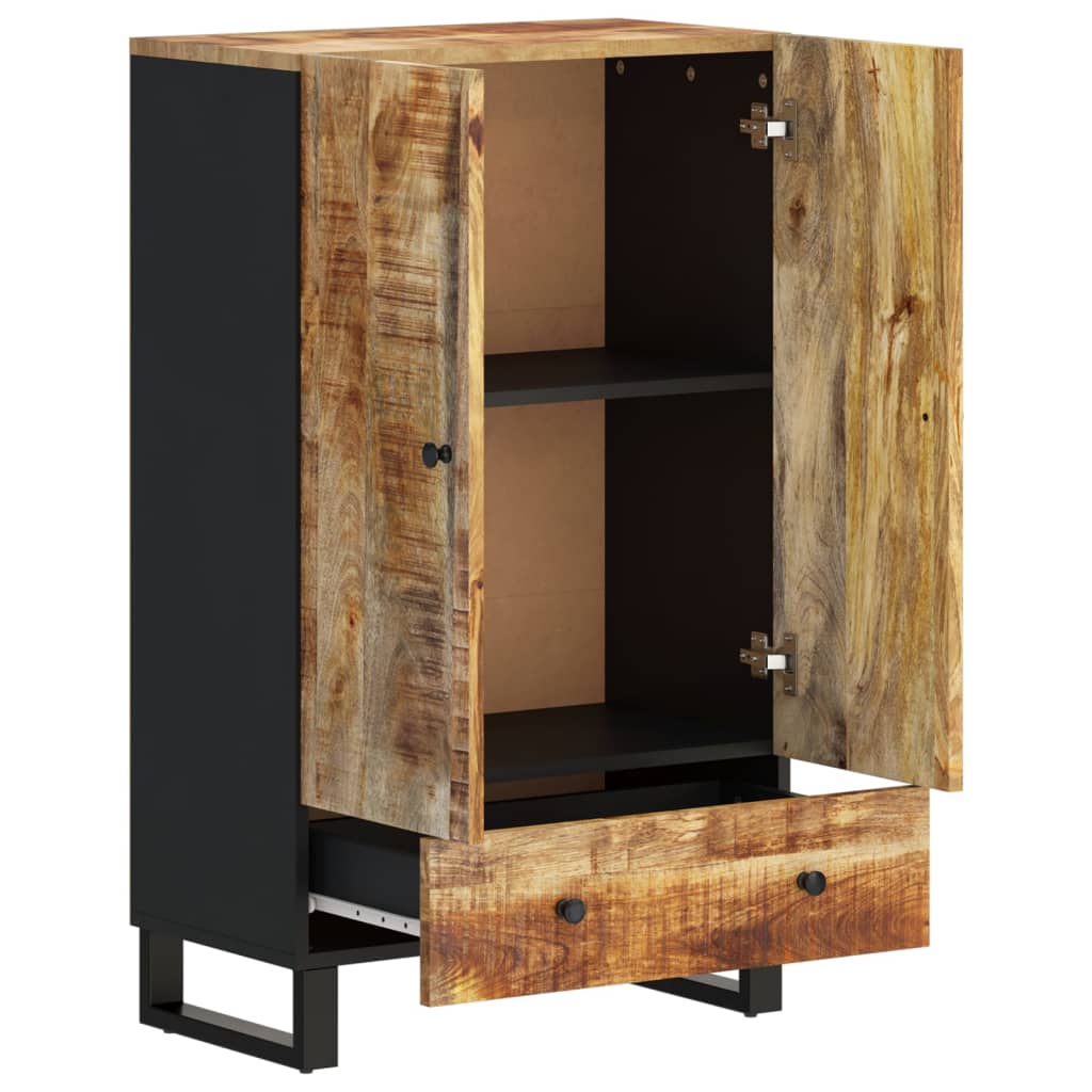 Visoka komoda s ladicom 60x33x100 cm od drva manga i željeza