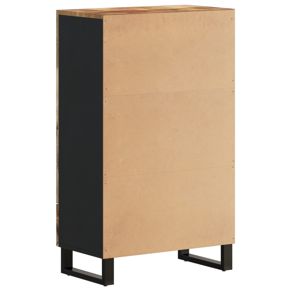 Visoka komoda s ladicom 60x33x100 cm od drva manga i željeza