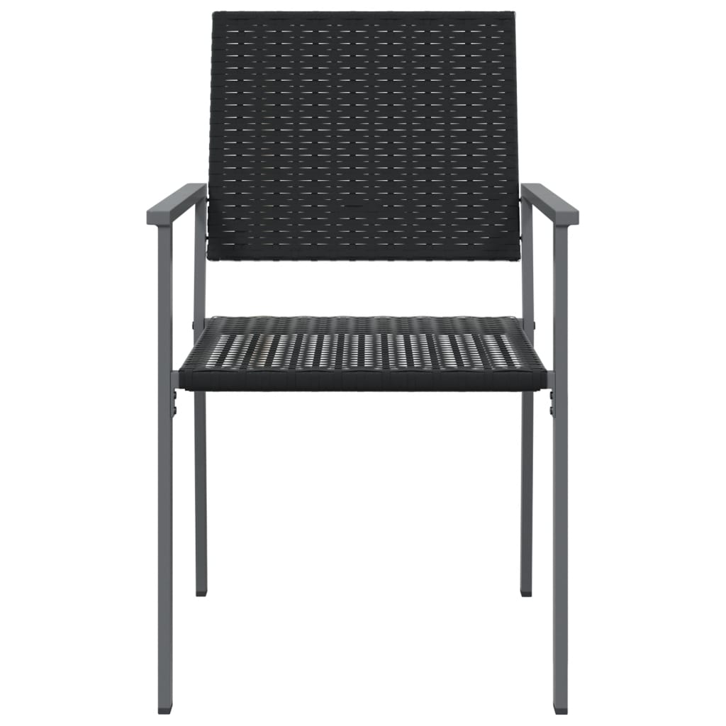 Vrtne stolice 2 kom crne 54 x 62,5 x 89 cm od poliratana