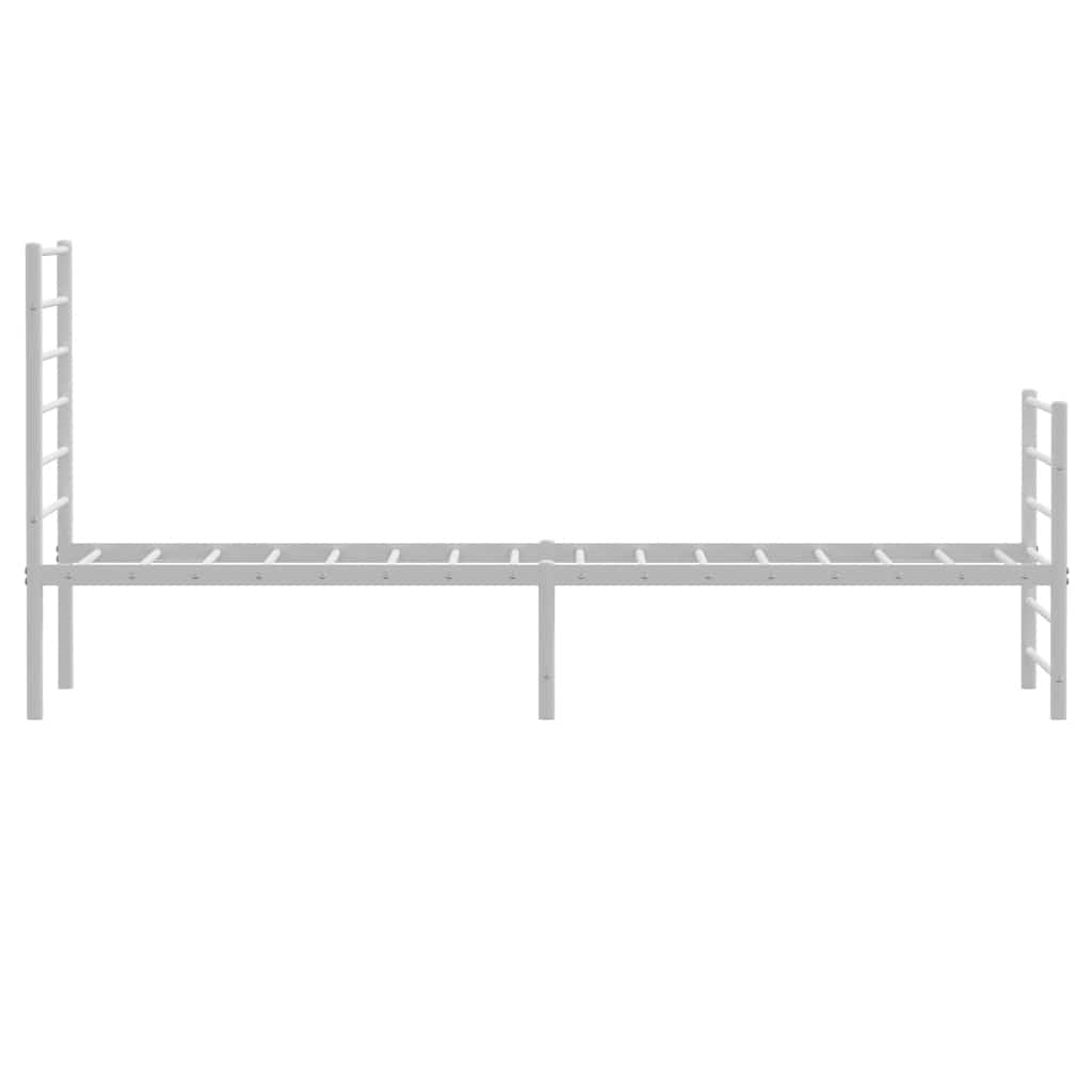 Metalni okvir kreveta uzglavlje i podnožje bijeli 90x190 cm