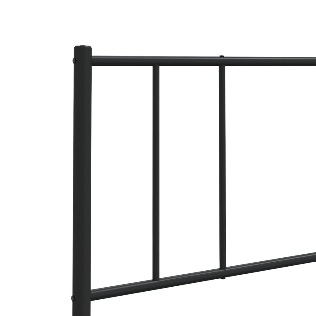 Metalno zamjensko uzglavlje crno 135 cm