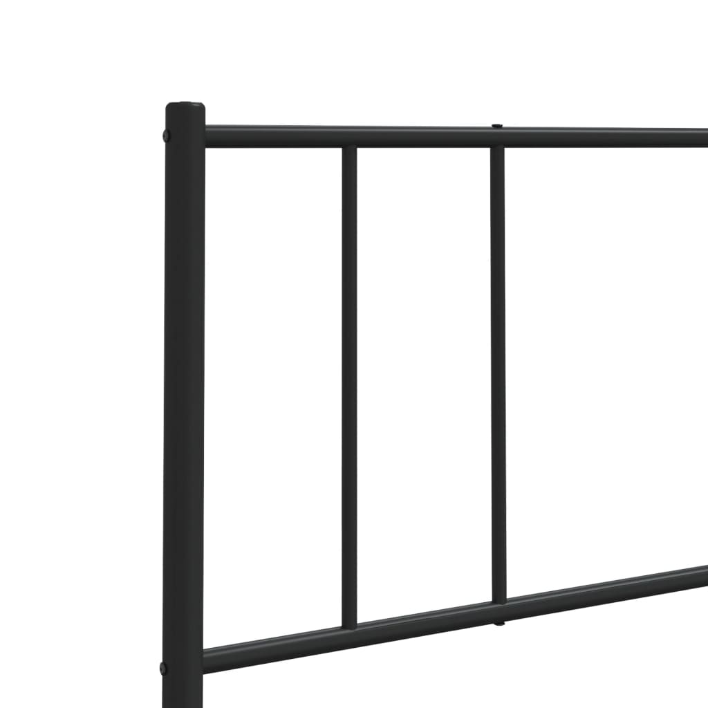 Metalno zamjensko uzglavlje crno 200 cm