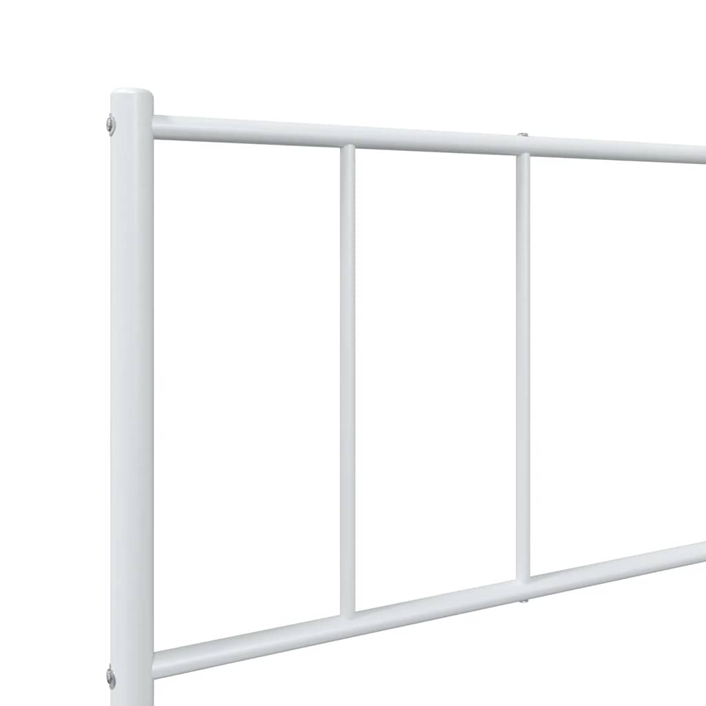 Metalni okvir kreveta uzglavlje i podnožje bijeli 80x200 cm