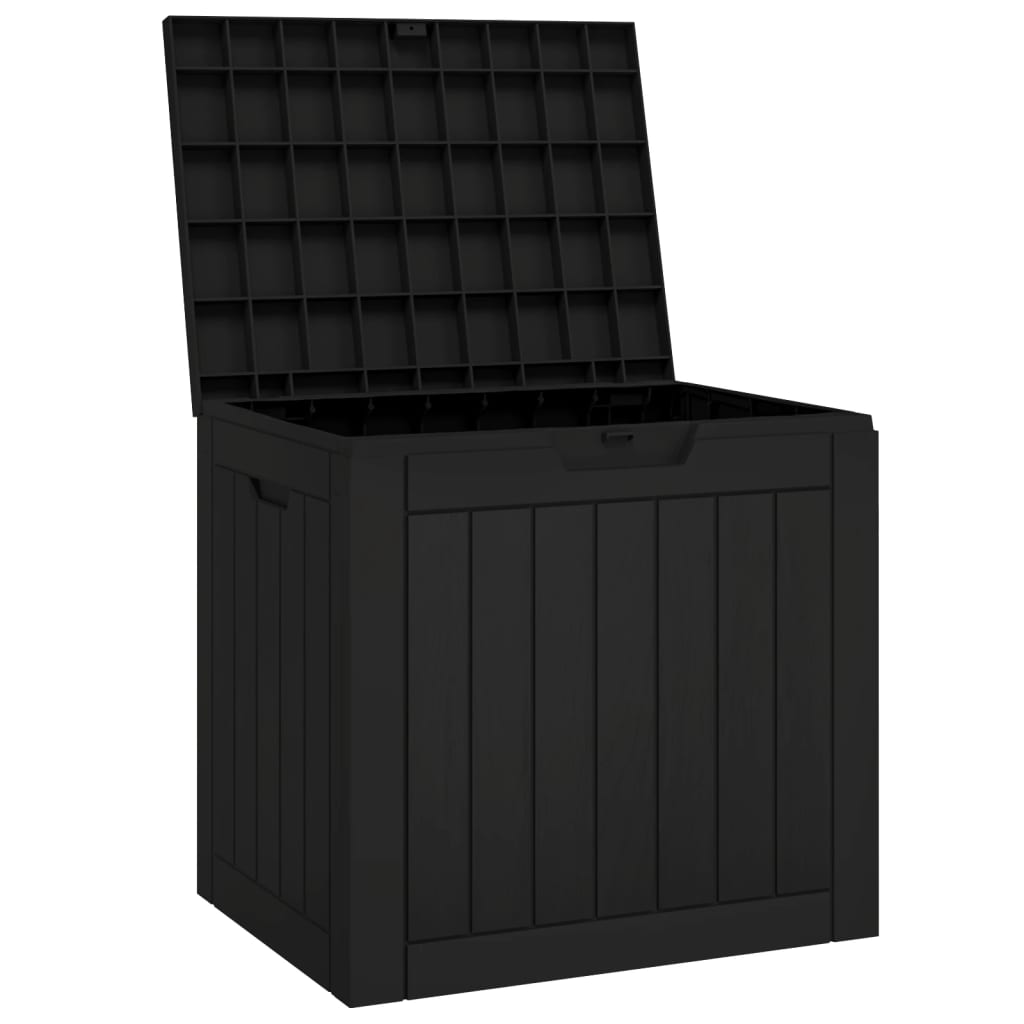 Vrtna kutija za pohranu crna 55,5 x 43 x 53 cm polipropilen