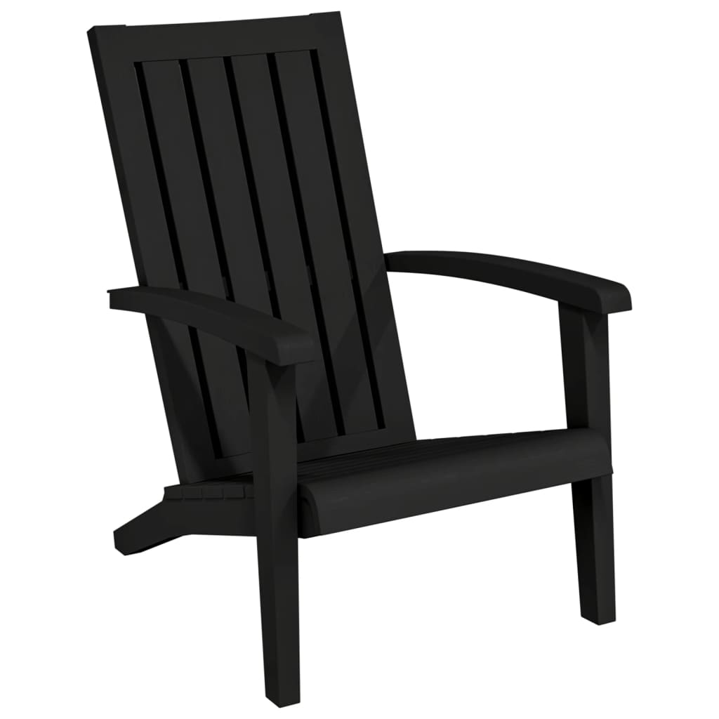 Vrtna stolica Adirondack od polipropilena crna