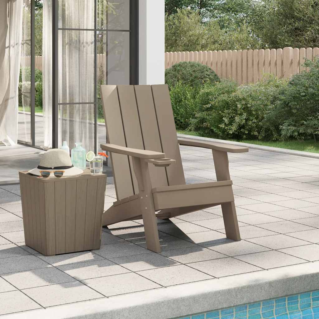 Vrtna stolica Adirondack svjetlosmeđa 75x88,5x89,5 cm PP