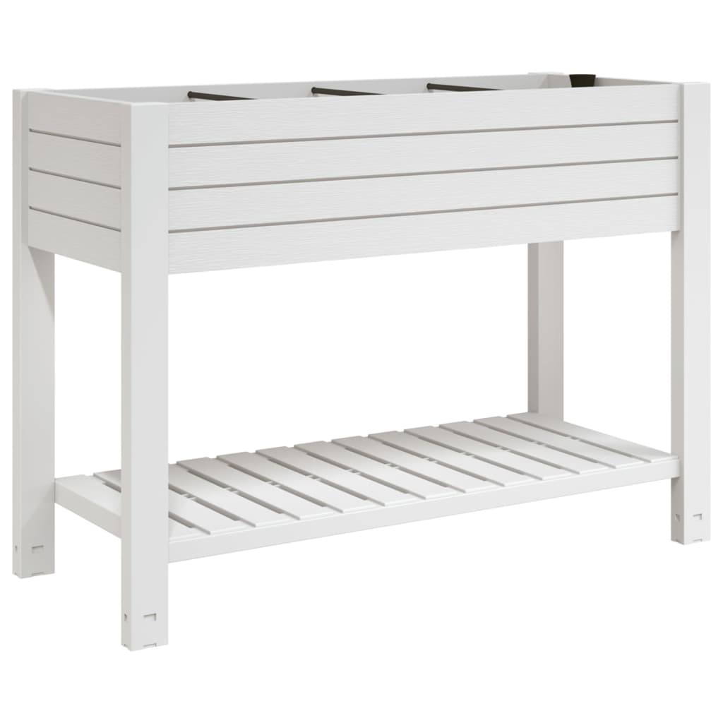 Povišena vrtna gredica bijela 110 x 45 x 79 cm od polipropilena
