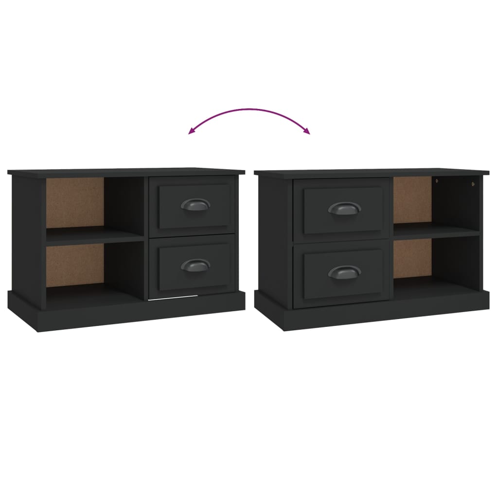 TV ormarić crni 73x35,5x47,5 cm od konstruiranog drva