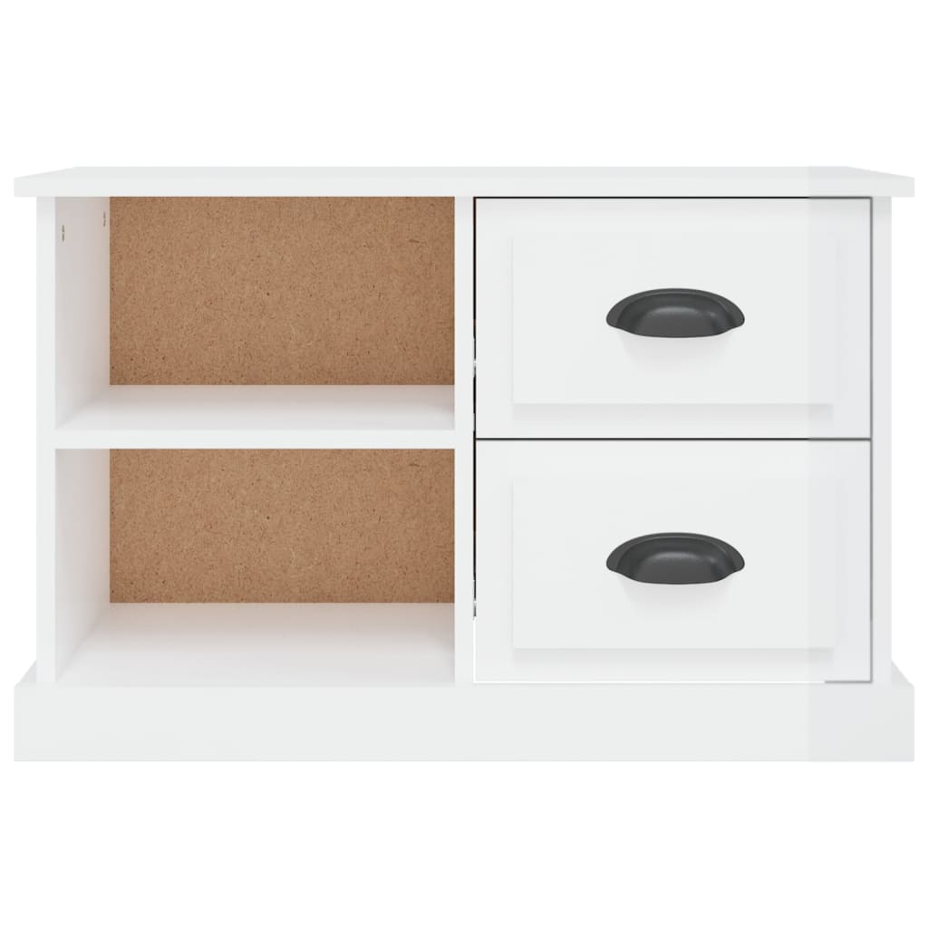TV ormarić sjajni bijeli 73x35,5x47,5 cm od konstruiranog drva
