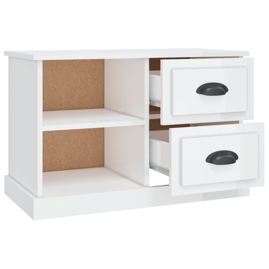TV ormarić sjajni bijeli 73x35,5x47,5 cm od konstruiranog drva