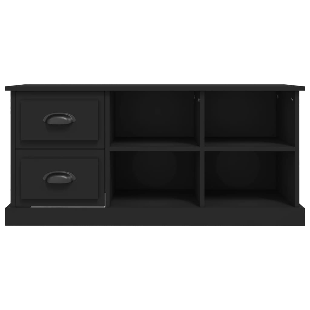 TV ormarić crni 102x35,5x47,5 cm od konstruiranog drva