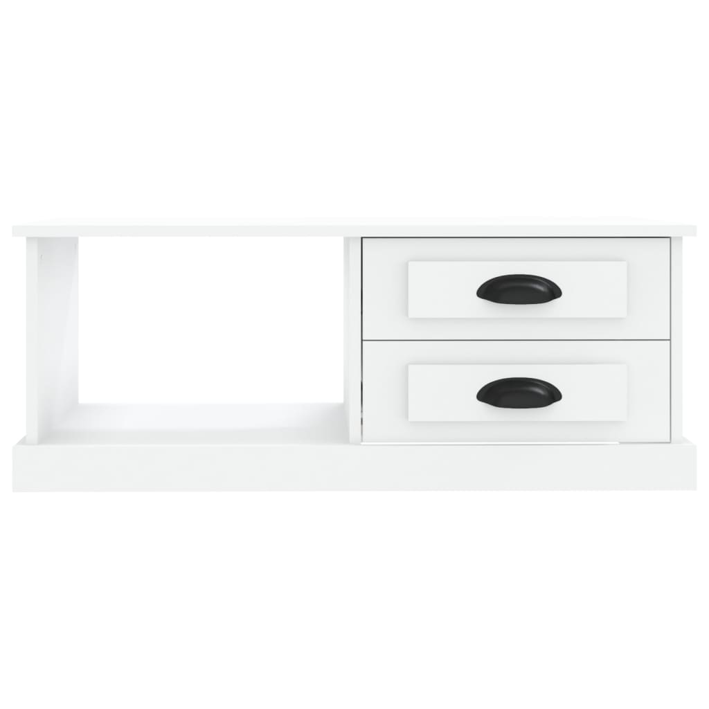 Stolić za kavu bijeli 90 x 50 x 35 cm od konstruiranog drva