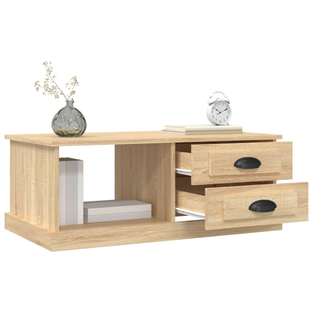 Stolić za kavu boja hrasta 90 x 50 x 35 cm konstruirano drvo