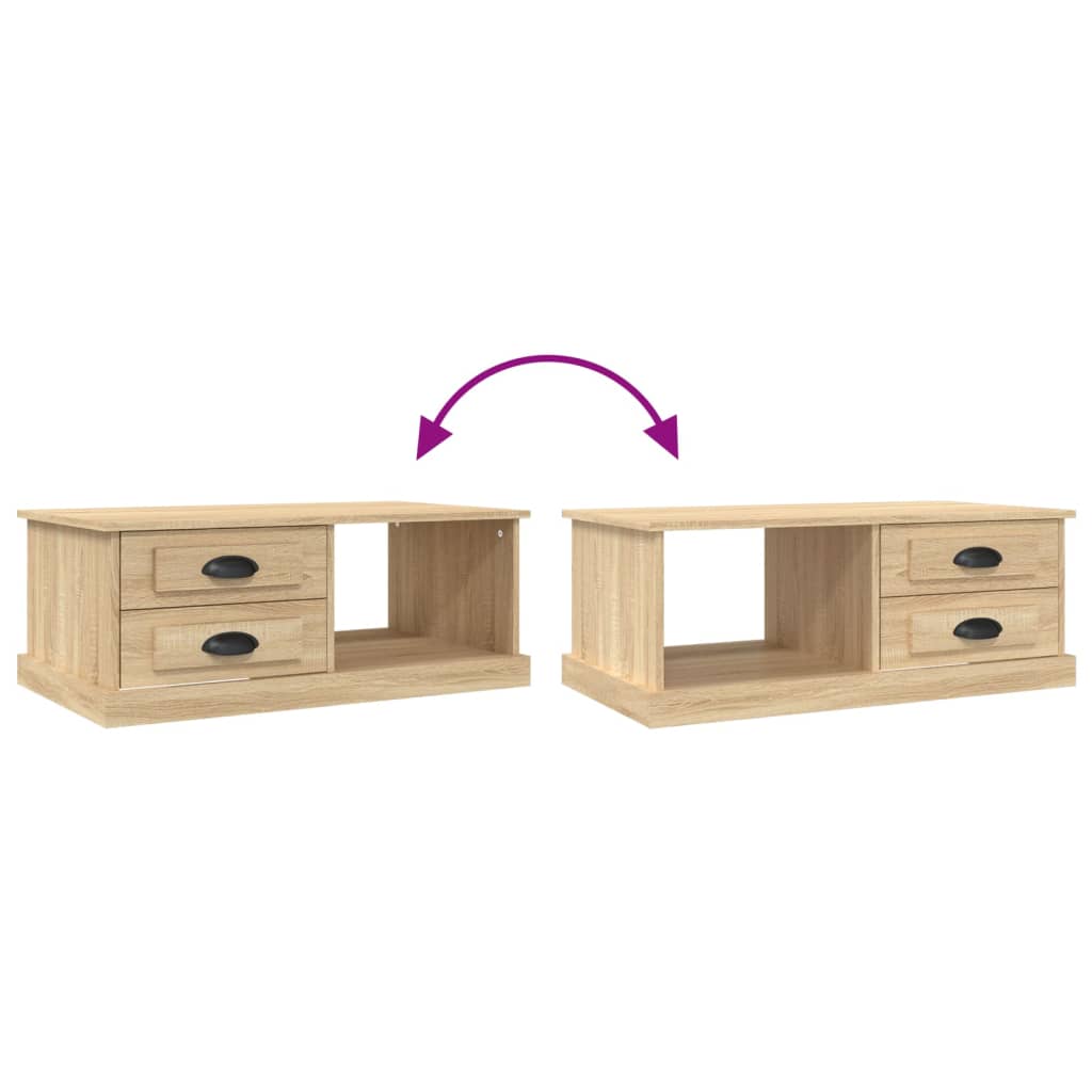 Stolić za kavu boja hrasta 90 x 50 x 35 cm konstruirano drvo