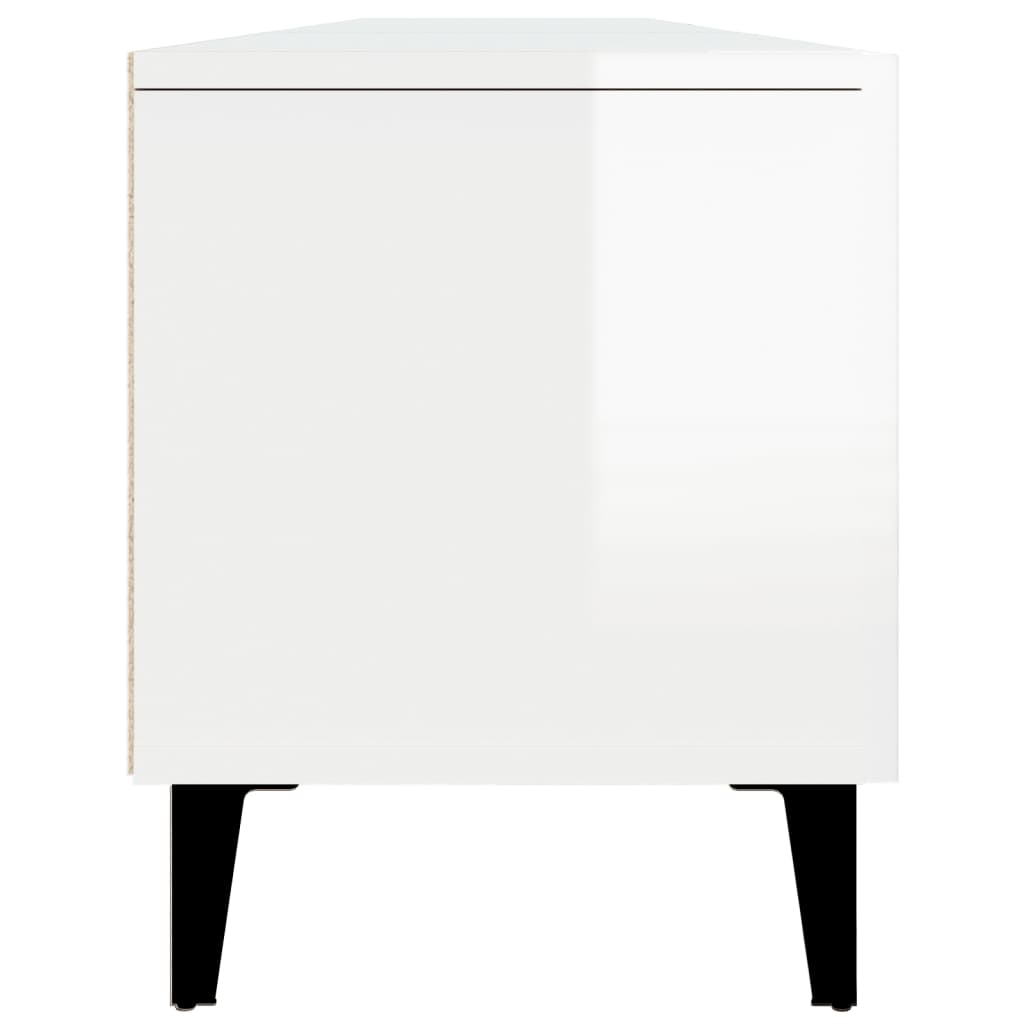 TV ormarić sjajni bijeli 180x31,5x40 cm od konstruiranog drva