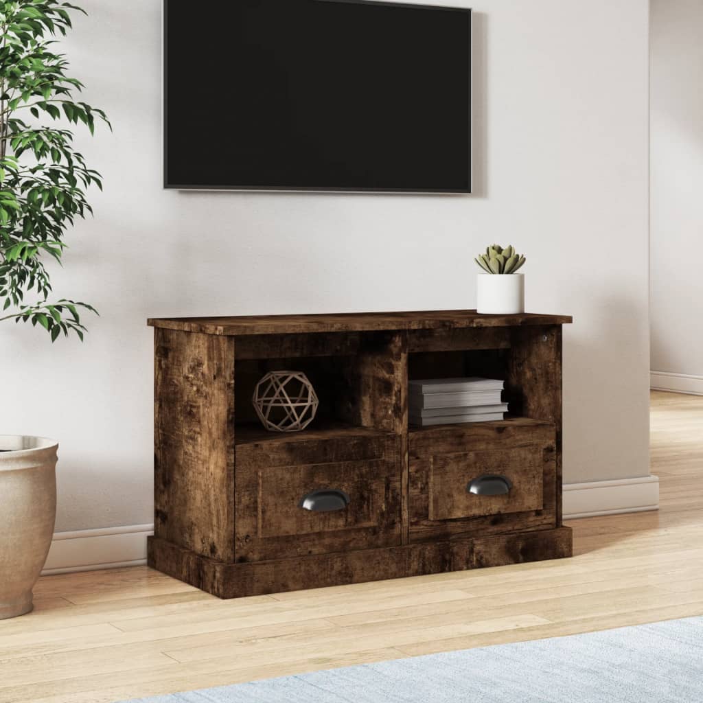 TV ormarić boja dimljenog hrasta 80x35x50 cm konstruirano drvo