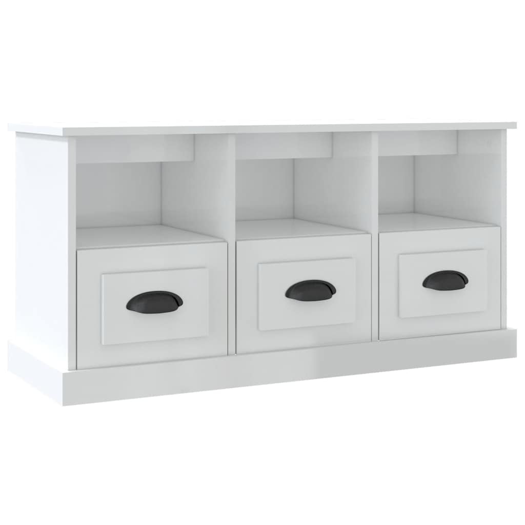 TV ormarić sjajni bijeli 100x35x50 cm od konstruiranog drva