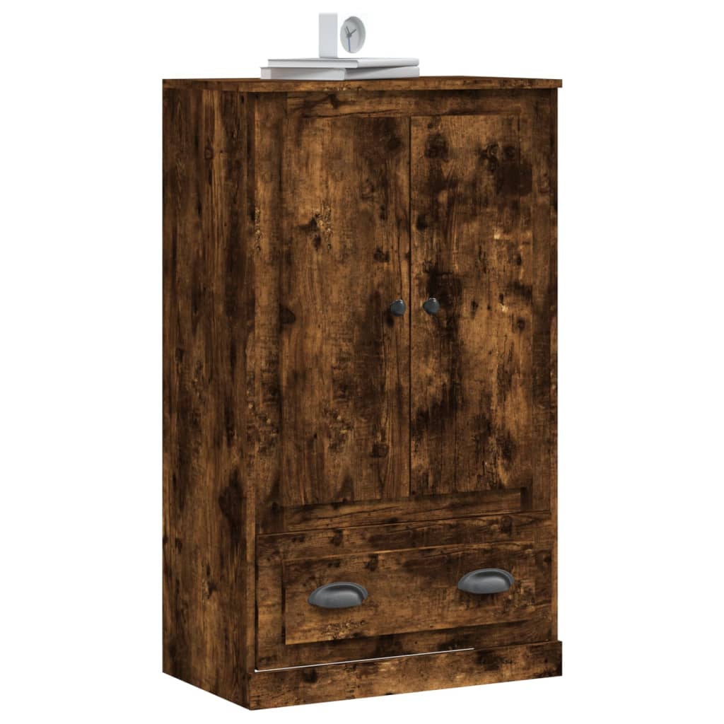 Visoka komoda dimljeni hrast 60x35,5x103,5cm konstruiranog drva