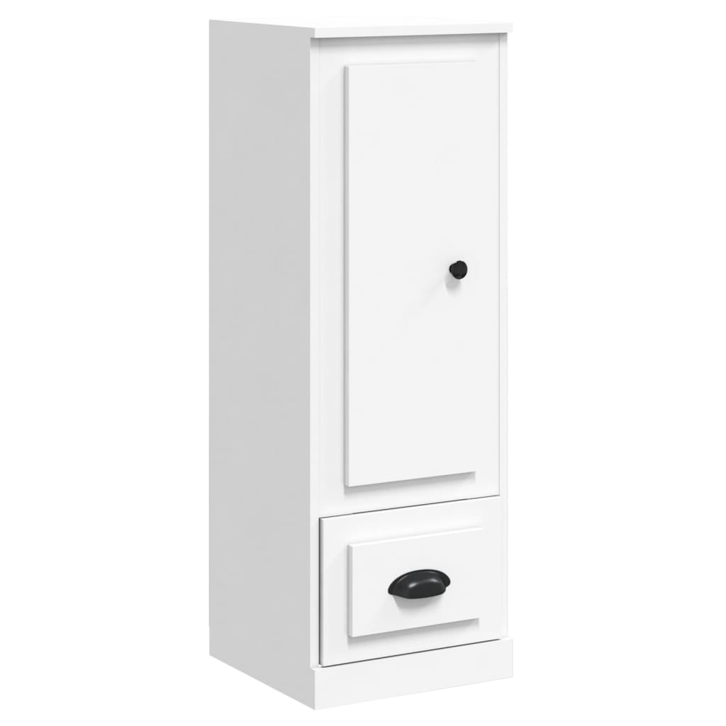 Visoka komoda bijela 36 x 35,5 x 103,5 cm od konstruiranog drva