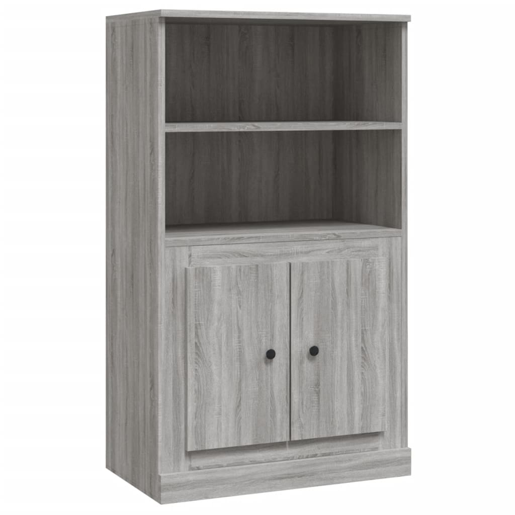 Visoka komoda siva sonome 60x35,5x103,5 cm konstruiranog drva