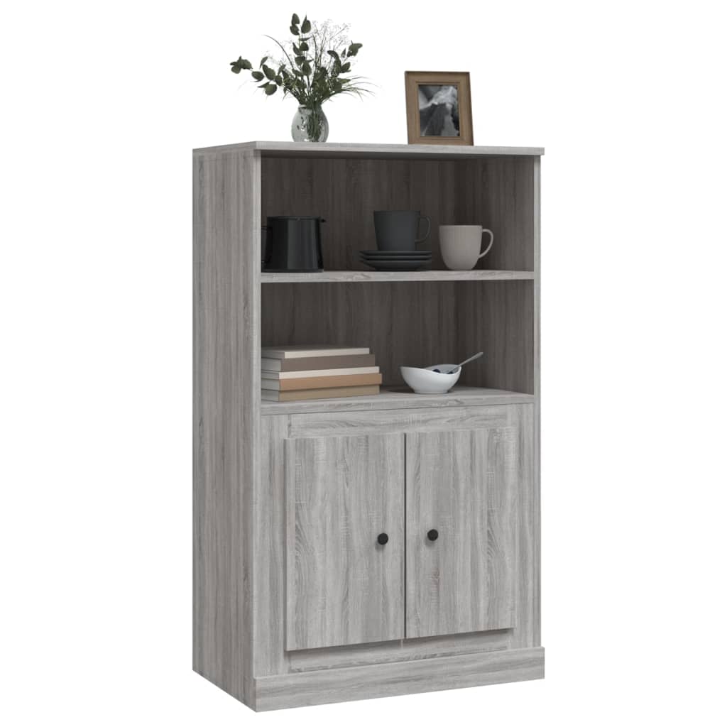 Visoka komoda siva sonome 60x35,5x103,5 cm konstruiranog drva
