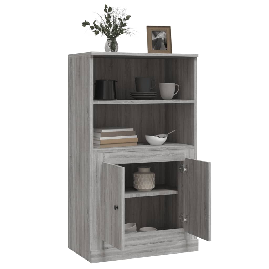 Visoka komoda siva sonome 60x35,5x103,5 cm konstruiranog drva