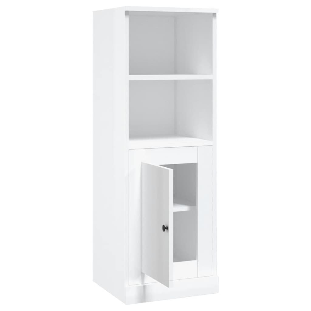 Visoka komoda sjajna bijela 36x35,5x103,5 od konstruiranog drva