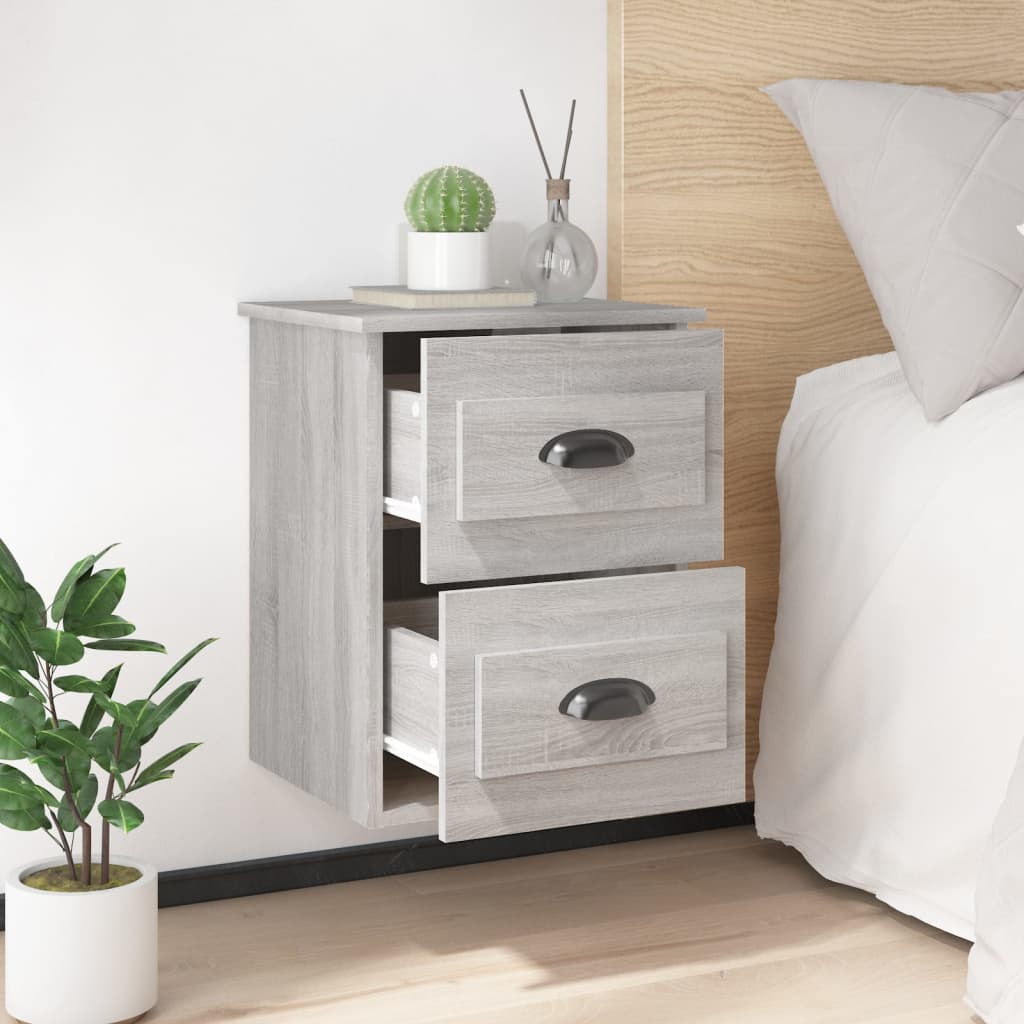 Zidni noćni ormarići 2 kom Boja sivog hrasta sonome 41,5x36x53