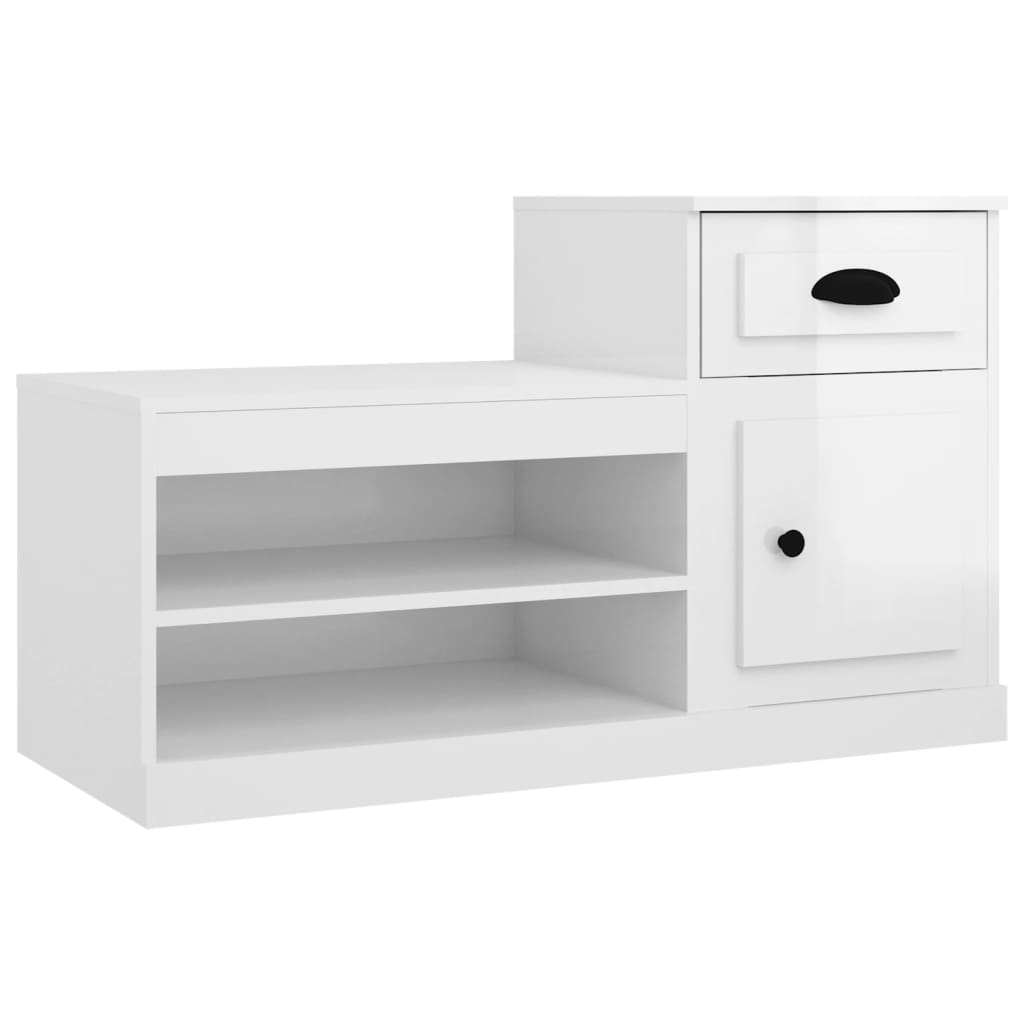 Ormarić za cipele sjajni bijeli 100x42x60 cm konstruirano drvo