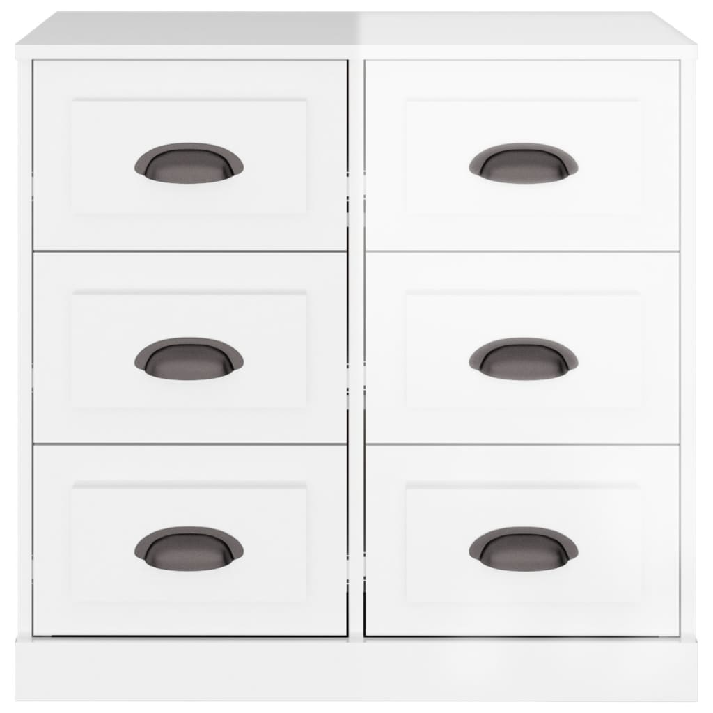 Komoda sjajna bijela 70x35,5x67,5 cm od konstruiranog drva