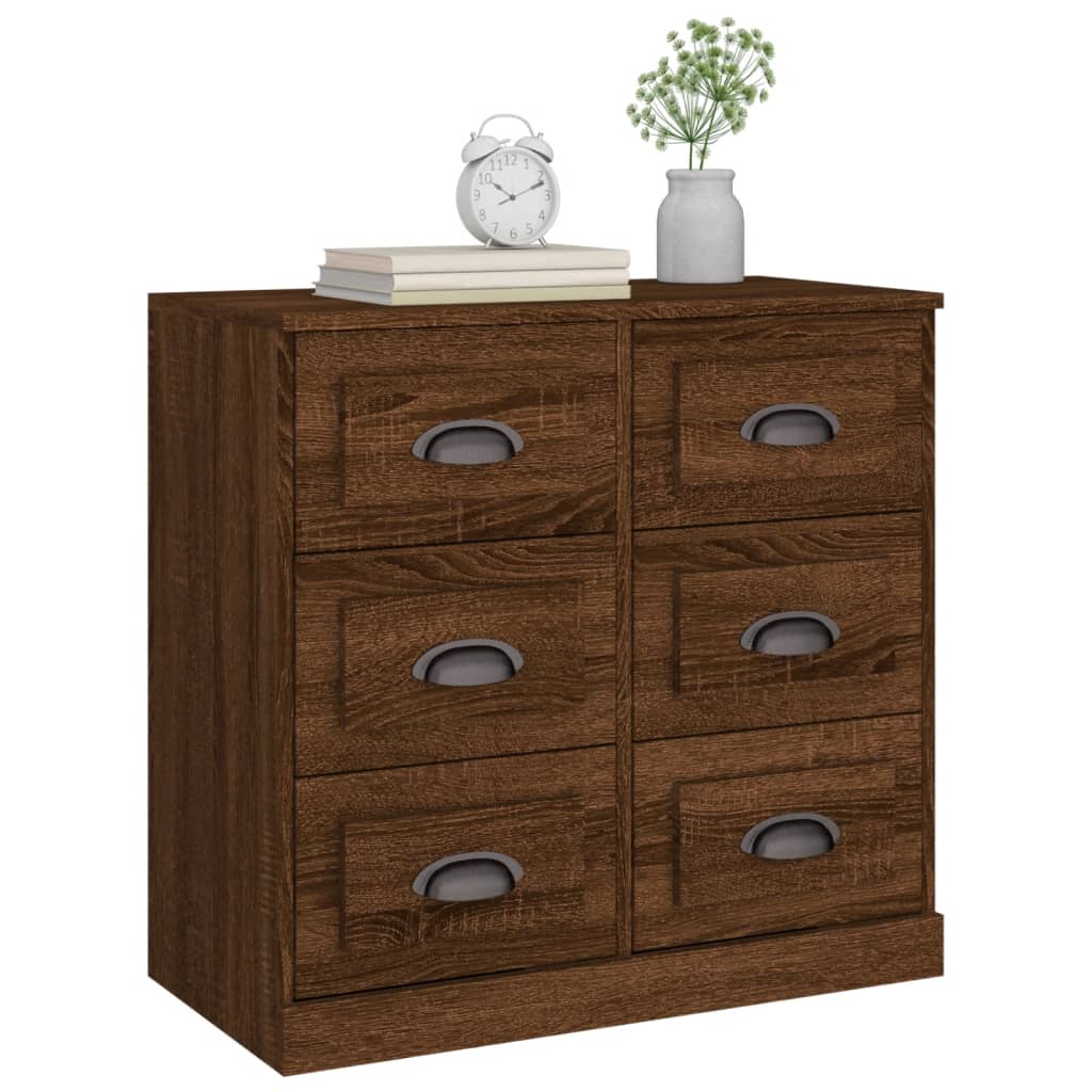 Komoda smeđi hrast 70x35,5x67,5 cm konstruirano drvo