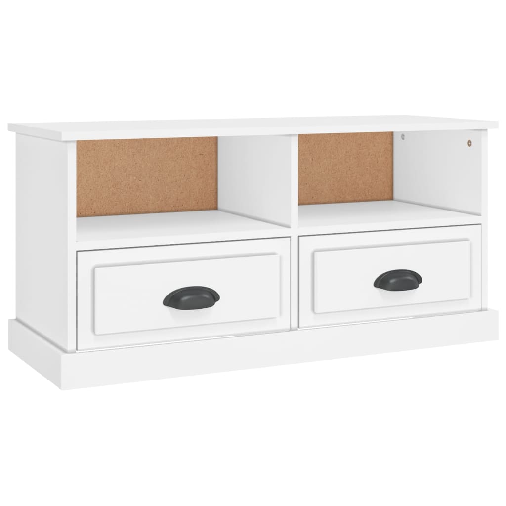 TV ormarić bijeli 93 x 35,5 x 45 cm od konstruiranog drva